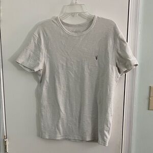All Saints Men's Light Gray Short Sleeve Tee
